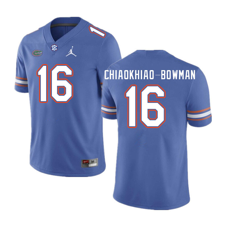 Men #16 Thai Chiaokhiao-Bowman Florida Gators College Football Jerseys Stitched-Royal